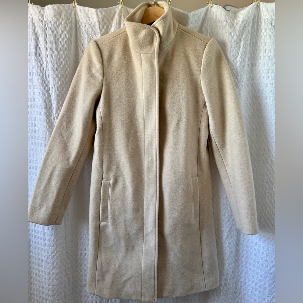 Old Navy Long Line Brush Knit Elegant Cream Women's Coat, XS